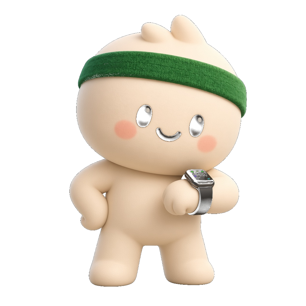 Mascota de Repera mirando el Apple Watch